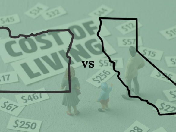 oregon vs california cost of living
