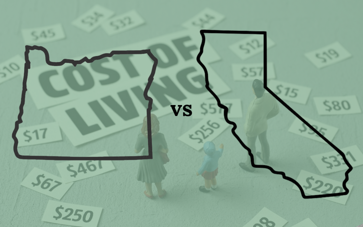 oregon vs california cost of living